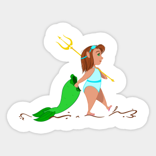 Mermaid in Progress Sticker